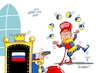 Cartoon: Hofnärrisches (small) by RABE tagged trrump,donald,präsident,usa,zoll,strafzoll,cartoon,karikatur,rabe,ralf,böhme,pressezeichnung,farbcartoon,tagescartoon,vatikan,büro,papst,franziskus,tod,sekretär,konklave,selbsternennung,kirche,bischof,putin,russland,telefonat,frieden,friedensgespräch,ukraine,ukrainekrieg,narr,hofnarr,jongleur,bälle,fernbedienung,waffenruhe