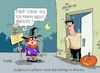 Cartoon: Luther und Worms (small) by RABE tagged halloween,grusel,kürbis,süßes,saures,kinder,masken,verkleidung,winter,schneemann,jahrhundertwinter,luther,ausspruch,worms