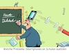 Cartoon: Smartphone als Waffe (small) by RABE tagged merz,kanzler,koalition,union,spd,klingbeil,cartoon,karikatur,pressezeichnung,farbcartoon,tagescartoon,db,bahn,frühling,frühjahr,frühjahrsputz,ice,zug,blumenkasten,blumenkästen,esc,songcontest,schule,schüler,bildung,lehrer,unterricht,diktat,wurfgeschoss