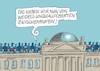 Cartoon: Zwischenrufe (small) by RABE tagged merz,union,kanzler,fritze,koalition,spd,klingbeil,bundesregierung,rabe,ralf,böhme,cartoon,karikatur,pressezeichnung,farbcartoon,tagescartoon,fett,fettnapf,drecksarbeit,haushalt,generaldebatte,zwischenrufe,saalverweis,lügen,vorwürfe,reichstag,reichstagskuppel,afd,schlagabtausch,bundestag