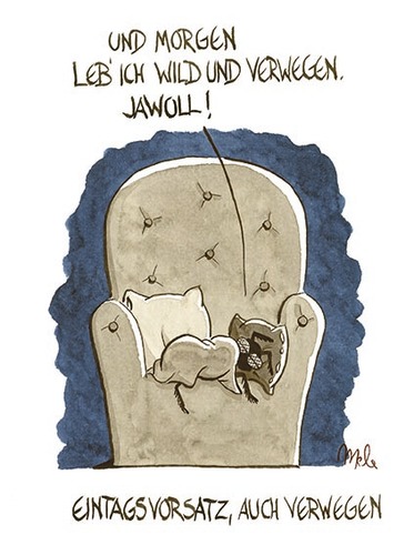 Cartoon: ... (medium) by mele tagged eintagsfliege,sessel,vorsätze