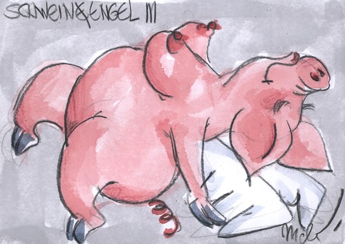 Cartoon: Schweinereien 6 (medium) by mele tagged schweine,schweine,schwein,sau,sex,engel