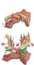 Cartoon: mömömömö - guckuck (small) by mele tagged weihnachten elch advent christmas