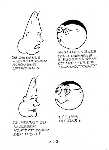 Cartoon: Klöckners Julia (medium) by menschenskindergarten tagged hitzewelle,dürre,landwirtschaft,bmel,klöckner,subventionen