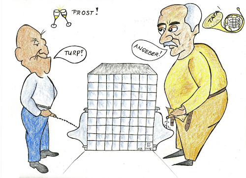 Cartoon: Prost!Senioren!Tatta! (medium) by menschenskindergarten tagged turp