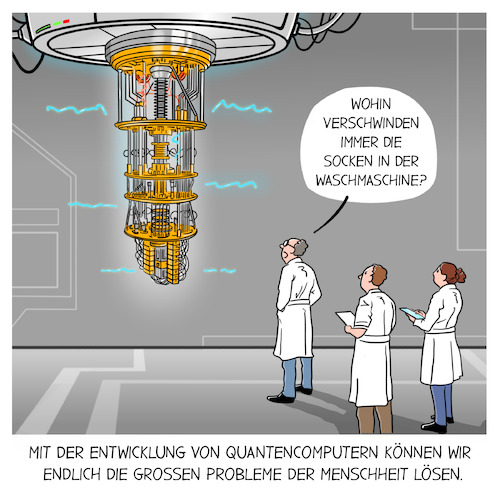 Cartoon: Quantencomputer (medium) by Cloud Science tagged math2022,quantencomputer,math2022,quantencomputer