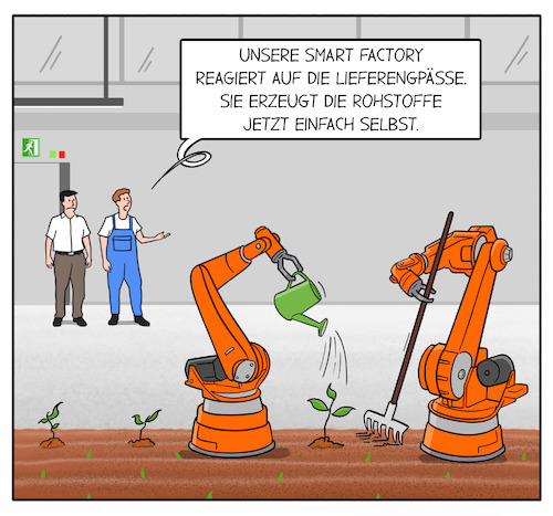 Cartoon: Resilienz (medium) by Cloud Science tagged resilienz,smart,factory,automatisierung,digitalisierung,roboter,robotik,kuka,logistik,lieferengpässe,lieferkette,supply,chain,management,predictive,vorhersage,forecast,rohstoffe,fabrik,zukunft,iiot,produktion,rohstoffmangel,industrierobotertech,technologie,it,resilienz,smart,factory,automatisierung,digitalisierung,roboter,robotik,kuka,logistik,lieferengpässe,lieferkette,supply,chain,management,predictive,vorhersage,forecast,rohstoffe,fabrik,zukunft,iiot,produktion,rohstoffmangel,industrierobotertech,technologie,it