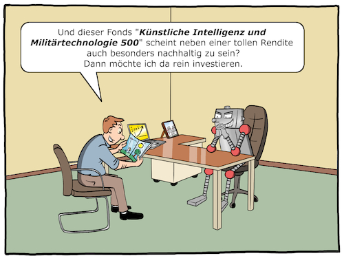 Cartoon: Robo-Advisor (medium) by Cloud Science tagged roboter,robo,advisor,anlage,geldanlage,finanzen,kapitalmarkt,fonds,index,wert,nachhaltig,digitalisierung,robotik,ki,kuenstliche,intelligenz,ai,algorithmen,banken,fintech,wirtschaft,kaptal,geld,money,investition,investieren,sparen,broschuere,technologie,computer,ethik,technik,digital,arbeitsmarkt,bank,investment,banking,business,kapitalismus,aktien,aktie,aktienmarkt,finanztechnologie,depot,hochfrequenzhandel,roboter,robo,advisor,anlage,geldanlage,finanzen,kapitalmarkt,fonds,index,wert,nachhaltig,digitalisierung,robotik,ki,kuenstliche,intelligenz,ai,algorithmen,banken,fintech,wirtschaft,kaptal,geld,money,investition,investieren,sparen,broschuere,technologie,computer,ethik,technik,digital,arbeitsmarkt,bank,investment,banking,business,kapitalismus,aktien,aktie,aktienmarkt,finanztechnologie,depot,hochfrequenzhandel