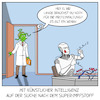 Cartoon: KI Impfstoff (small) by Cloud Science tagged impfstoff impfen forschung gesundheit ki künstliche intelligenz medizin proteinfaltung entwicklung ehealth digitalhealth digitalisierung technologie technik tech corona