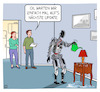 Cartoon: Optimus (small) by Cloud Science tagged optimus,tesla,elon,musk,zukunft,haushaltsroboter,update,bot,automatisierung,technologie,technik