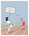 Cartoon: Stabwechsel (small) by Cloud Science tagged roboter,olympiade,roboterolympiade,humanoid,humanoide,humanoider,robotik,ki,künstliche,intelligenz,artificial,intelligence,embodied,ai,mensch,maschine,und,technologie,hightech,tech,zukunft,zukunftstechnologie,automatisierung,automation,digitalisierung,innovation,china,peking,beijing,world,robot,games,olympics,sport,leichtathletik,staffellauf,staffel,staffelstab,stabübergabe,sprint,läufer,athlet,wettkampf,arbeitswelt,übernahme,maschinen,gegen,race,robotics,unitree,ubtech,agibot,xhumanoid,tiangong,baidu,xiaomi,chinesische,techindustrie