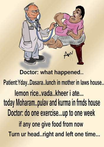 Cartoon: Doctor and patient (medium) by anupama tagged conversation