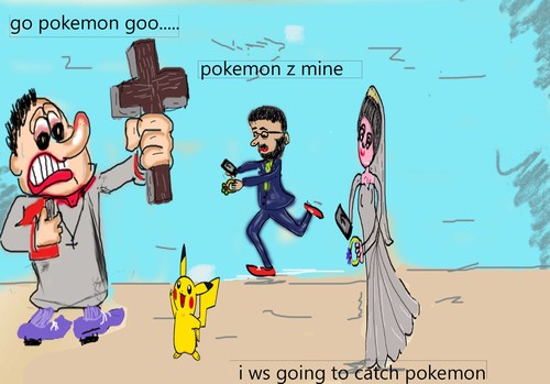 Cartoon: go pokemon go (medium) by anupama tagged go,pokemon