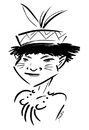 Cartoon: Amazonic Boy from Peru (small) by DeVaTe tagged tribal,culture,toon,peru,woman,peruvian,indian