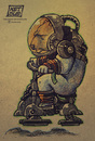Cartoon: Space Bear (small) by ketsuotategami tagged traditional,art,fantasy