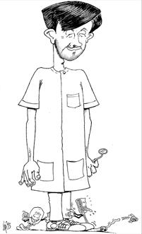 Cartoon: Caricature of my Dentist (medium) by stip tagged dentist,caricature,teeth,toothpaste,toothbrush