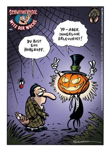 Cartoon: Schweinevogel Witz der Woche 055 (medium) by Schweinevogel tagged schweinevogel,lustig,witzig,witz,schwarwel,cartoon,halloween,kürbis