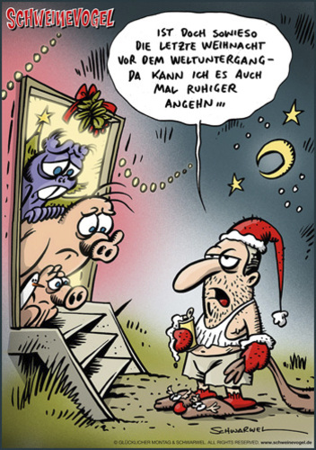 Cartoon: Schweinevogel Witz der Woche 066 (medium) by Schweinevogel tagged schwarwel,iron,doof,swampie,sid,witz,witzig,weihnachten,feiertag,fun,funny,lustig