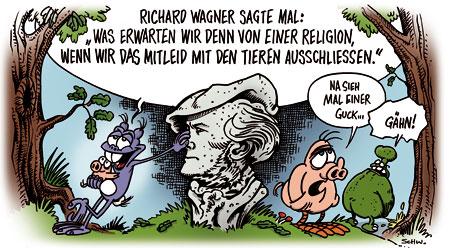 Cartoon: Wagner für Doofe (medium) by Schweinevogel tagged schweinevogel,schwarwel,wagner,klassik
