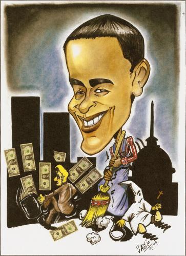 Cartoon: Cuestion de Color (medium) by DANIEL EDUARDO VARELA tagged obama