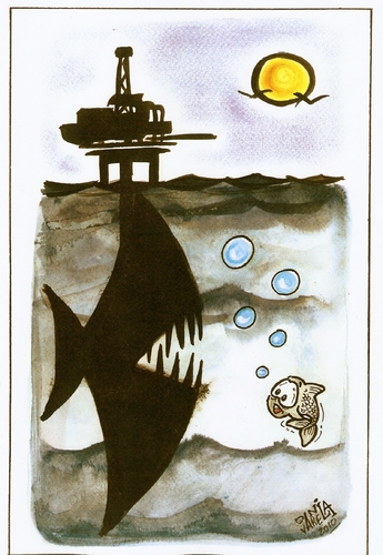Cartoon: especie de estos tiempos (medium) by DANIEL EDUARDO VARELA tagged petroleo