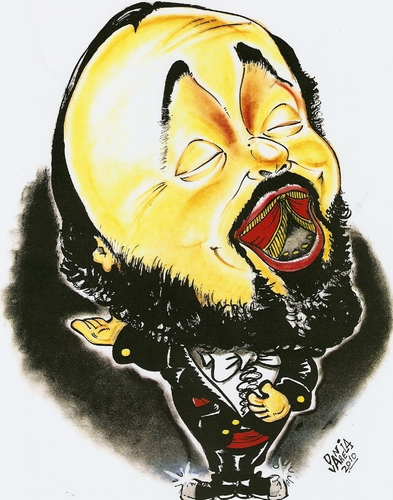 Cartoon: pavaroti (medium) by DANIEL EDUARDO VARELA tagged opera