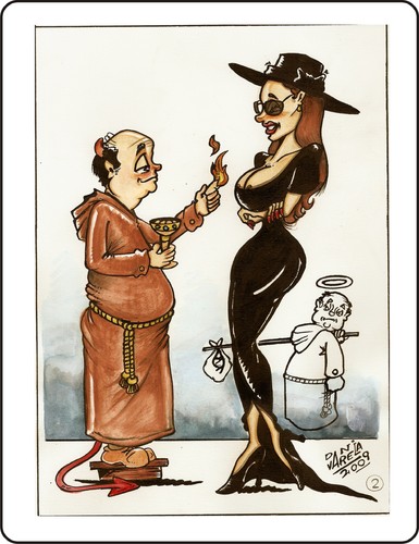 Cartoon: pecado (medium) by DANIEL EDUARDO VARELA tagged belleza