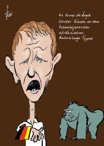 Cartoon: Björn Höcke -  AfD (medium) by tiede tagged björn,höcke,afd,rassismus,tiede,cartoon,karikatur,björn,höcke,afd,rassismus,tiede,cartoon,karikatur