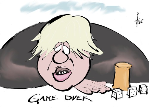 Cartoon: Brexit-Johnson (medium) by tiede tagged tiede,over,game,uk,cameron,eu,johnson,boris,brexit,cartoon,karikatur,brexit,boris,johnson,eu,cameron,uk,tiede,cartoon,karikatur