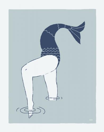 Cartoon: the mermaid (medium) by petmo tagged mermaid