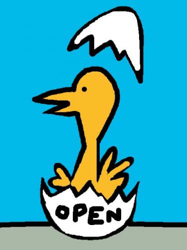 Cartoon: Open (medium) by devil tagged ocell,bird,draw,dibuix,piu