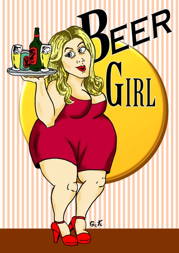 Cartoon: Beer Girl (medium) by Guto Camargo tagged cerveja,mulher,propaganda,marketing,consumo