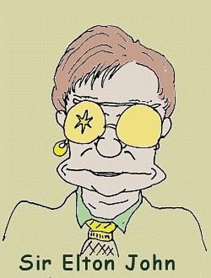 Cartoon: Elton John (medium) by michaskarikaturen tagged karikatur,elton,john