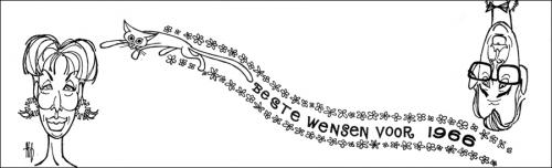 Cartoon: Beste wensen voor 1966 (medium) by Stef 1931-1995 tagged 1966,new,year,card,wishes