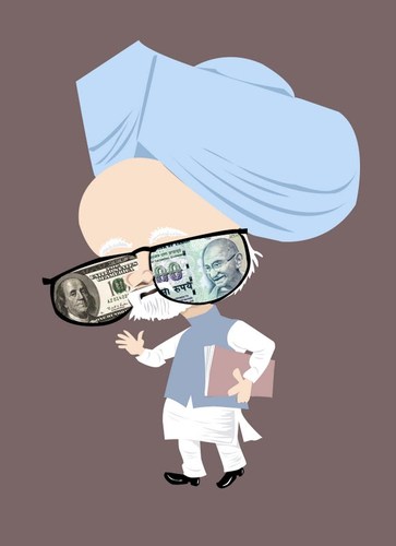 Cartoon: carricature Dr.Manmohan singh (medium) by shyamjagota tagged indian,cartoonist,shyam,jagota