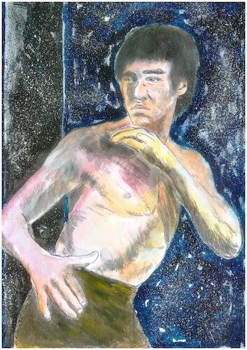 Cartoon: Bruce Lee (medium) by Zlatko Iv tagged master,bruce,martialart,sport,judo,karate,neu,collector,culture,film,design,decor,home