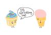 Cartoon: cupcake weather (small) by mfarmand tagged cupcake,cupcakes,icecream,sprinkles,sprinkling,rain,weather