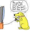 Cartoon: dog video game (small) by mfarmand tagged dog,video,dogvideogame,tv,playstation2,nintendo