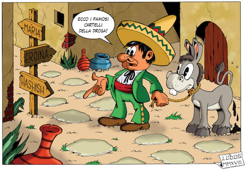 Cartoon: Drug cartels (medium) by Ludus tagged drugs,mexico,mexican