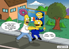 Cartoon: Homer Simpsons vs Berlusconi (small) by Ludus tagged homer simpsons berlusconi