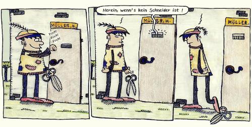 Cartoon: Schneider (medium) by Krafik Nofl tagged kein,schneider