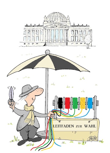 Cartoon: Wahlleitfaden (medium) by BuBE tagged wahlleitfaden,wahlen,bundestagswahl,leitfaden