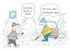 Cartoon: Es hat geschneit (small) by BuBE tagged schnee,winter,auto,autoschlüssel,suchen