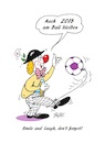 Cartoon: HAPPY NEW YEAR (small) by BuBE tagged jahreswechsel,clown,ball,fußball