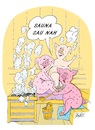 Cartoon: Sauna- Sau nah (small) by BuBE tagged sauna,wellness,gesundheit,abhärtung,relaxen