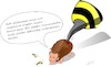 Cartoon: Impfpflicht (small) by Jochen N tagged macron,gelbwesten,frankreich,europawahl,proteste,wespen,wespenstich,igel,stachel,impfen,impfpflicht,kinderkrankheit,masern,spahn