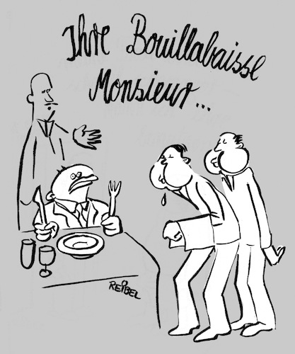 Cartoon: Geschmackvoll (medium) by REIBEL tagged essen,restaurant,ober,suppe,gast,servieren,cuisine,sterneküche