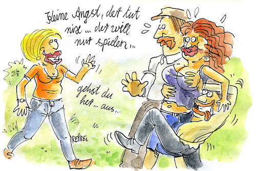 Cartoon: Spieltrieb (medium) by REIBEL tagged park,pärchen,sexuelle,belästigung,übergriff,grapscher,verharmlosung,hundehalter,leinenpflicht,park,pärchen,sexuelle,belästigung,übergriff,grapscher,verharmlosung,hundehalter,leinenpflicht