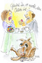 Cartoon: Osterfreuden (small) by REIBEL tagged hund,lecken,eier,ostern,frühstück