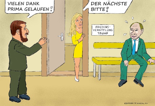 Cartoon: Er hats noch vor sich! (medium) by Barthold tagged trump,friedensverhandlungen,rubio,ukraine,saudi,arabien,dschidda,nachfolgend,russland,dienstleistung,service,friedensvermittlung,wartezimmer,wolodymyr,selenskyj,wladimir,putin,sekretärin,cartoon,karikatur,barthold,trump,friedensverhandlungen,rubio,ukraine,saudi,arabien,dschidda,nachfolgend,russland,dienstleistung,service,friedensvermittlung,wartezimmer,wolodymyr,selenskyj,wladimir,putin,sekretärin,cartoon,karikatur,barthold